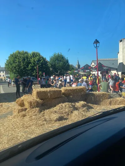 Les bottes de pailles à l'arrivée